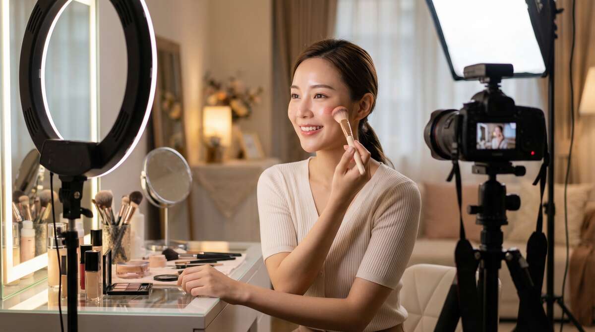 国产自拍美妆视频教程